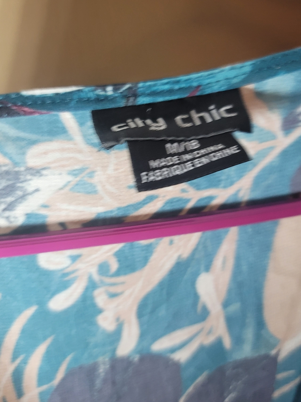 City Chic - Teal Floral Wrap High Low Dress - Picture 4 of 5
